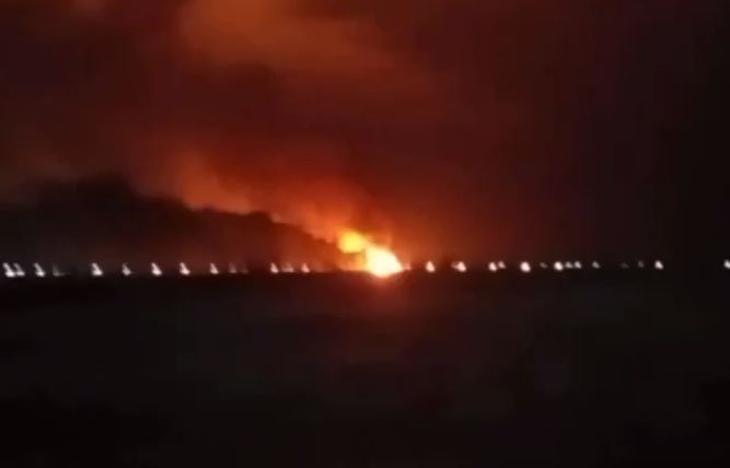 В Волгоградской обл. взрывы и пожар на территории ВЧ.