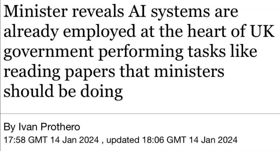 Сунак доверил ИИ читать важные документы кабмина Британии.