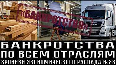 БАНКРОТСТВА ПО ВСЕМ ОТРАСЛЯМ. Хроники экономического распада №28